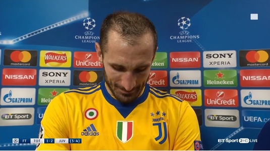 VIDEO | Interviu emoţionant cu Giorgio Chiellini după meciul cu Tottenham: "Am plâns de câteva ori"