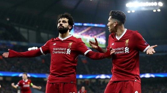 VIDEO | Liverpool a câştigat şi returul cu Manchester City şi s-a calificat în semifinale. Salah şi Firmino au marcat pentru "cormorani"