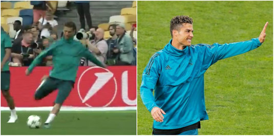 VIDEO | Ronaldo face victime la Kiev :) Ce a păţit cameramanul lovit de şutul lui CR7 şi cadoul primit de la portughez