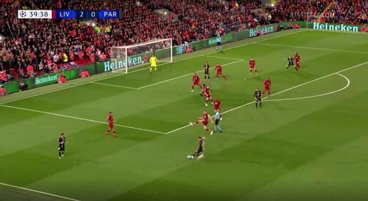 FOTO şi VIDEO | Offside nesemnalizat la golul marcat de PSG în prima repriză cu Liverpool