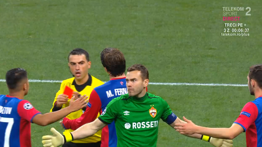 VIDEO | Nebunie pe final la ŢSKA - Real Madrid. Haţegan l-a eliminat pe Akinfeev. Două galbene în două secunde. Ce s-a întâmplat