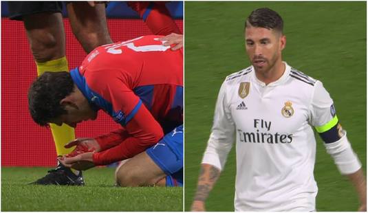 VIDEO | Un nou gest extrem de murdar al lui Sergio Ramos. L-a umplut de sânge pe un jucător de la Plzen. Decizia incredibilă a arbitrului