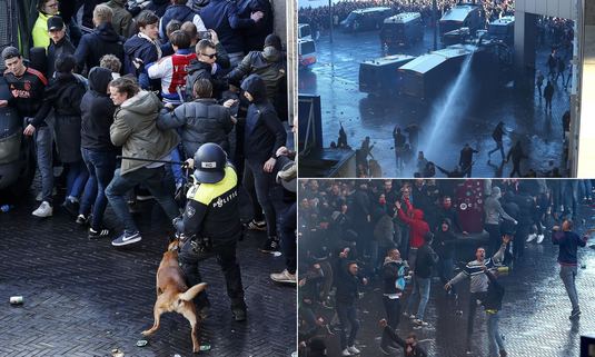 VIDEO | A fost haos la Amsterdam! Zeci de suporteri au fost arestaţi de poliţie înaintea meciului Ajax-Juventus