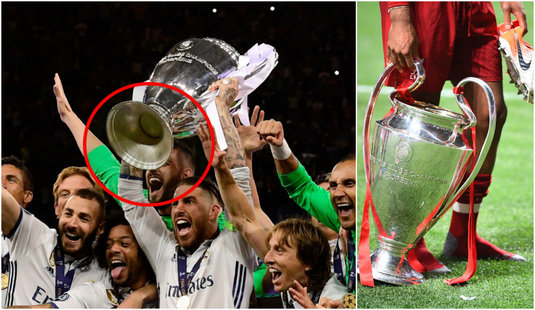 FOTO | Un detaliu pe care nu mulţi l-au observat! UEFA a modificat trofeul oferit câştigătoarei Champions League! Ce se află acum pe fundul cupei