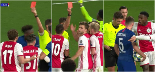 VIDEO | Un fleac, i-a ciuriut! :) Ajax, două eliminări şi penalty împotriva sa, toate în aceeaşi fază, în meciul cu Chelsea