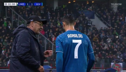 VIDEO | Ronaldo s-a enervat când a fost schimbat şi nu s-a mai abţinut. Cum a reacţionat când a dat ochii cu Maurizio Sarri