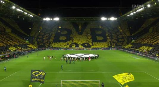 VIDEO Coregrafie de senzaţie la partida dintre Borussia şi PSG. Fanii germani au creat o atmosferă de vis