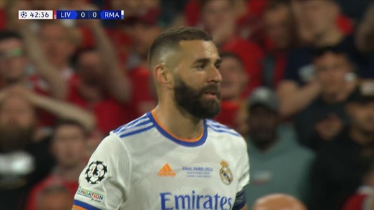 VIDEO | Moment controversat la finala Champions League! Benzema a deschis scorul, dar reuşita sa a fost anulată după o verificare îndelungată a VAR