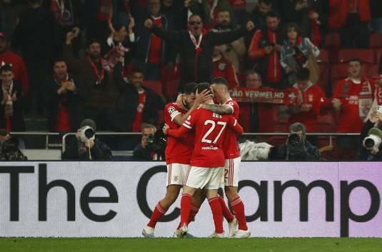 VIDEO Benfica - Club Brugge 5-1. Recital de goluri. Gazdele au făcut show şi merg în sferturile de finală din Liga Campionilor