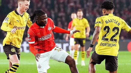 VIDEO | PSV - Borussia Dortmund 1-1! Meci cu multe faze de poartă la Eindhoven. De Jong a salvat returul, după ce Malen a marcat