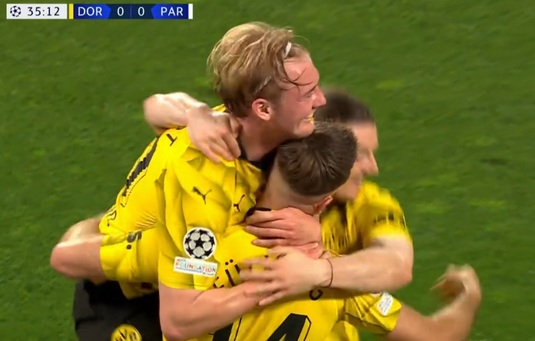 VIDEO | Dortmund - PSG 1-0. Deznodământ amânat pentru returul de la Paris. A plouat cu ocazii uriaşe de ambele părţi în repriza a doua  