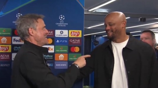 Enrique şi Kompany s-au întâlnit după partida epică de la Paris. Schimb de replici savuros înaintea returului: "Ţi-a plăcut?"