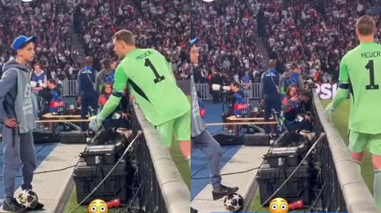 VIDEO | Un copil l-a luat peste picior pe Manuel Neuer, în timpul meciului PSG - Bayern. Ce a păţit fostul campion mondial