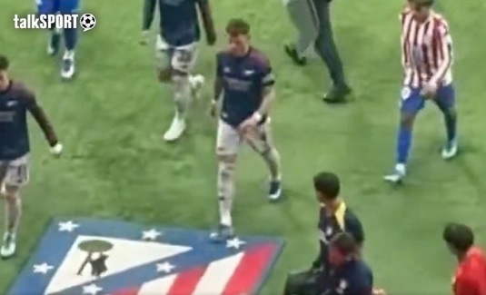 VIDEO | Giuliano şi Diego Simeone au izbucnit după gestul făcut de un fotbalist de la Arsenal! Personalul de securitate al stadionului a intervenit