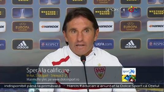 VIDEO Bruno Labbadia, antrenor Stuttgart: "Am venit să ne facem jocul şi să luăm cele trei puncte"