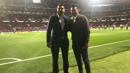VIDEO EXCLUSIV | Selecţionerul Contra şi secundul Mihalcea au urmărit din tribune meciul Atletico Madrid - Sporting. Echipa Telekom Sport a fost alături de ei