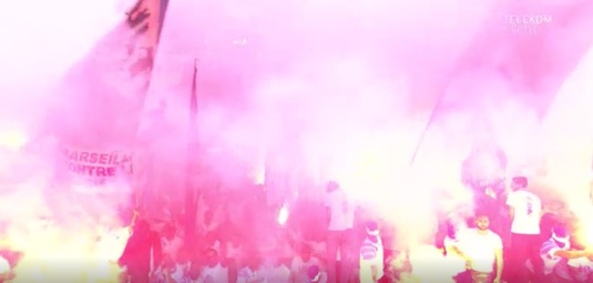 VIDEO | Au aprins stadionul! Atmosferă incredibilă făcută de fanii Olympique Marseille. Ce au făcut cei de la Atletico