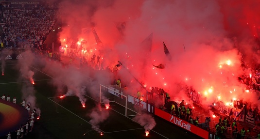 Fanii lui Olympique Marseille, acuzaţi că au devastat stadionul din Lyon la finala EL. Aulas: ”Sunt pagube imense. Erau excremente în tribune”