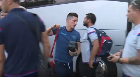 VIDEO | Cum au reacţionat suporterii FCSB-ului când au văzut că Steliano Filip coboară din autocarul lui Hajduk