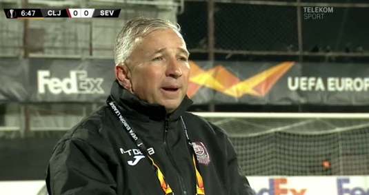 VIDEO | Faza care "l-a aprins" pe Dan Petrescu în CFR Cluj - Sevilla! Ce reacţie a avut la adresa arbitrului