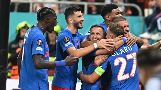 FCSB - RFS 4-1, în Europa League. Campioana României a făcut spectacol pe Arena Naţională! Darius Olaru a reuşit „dubla”