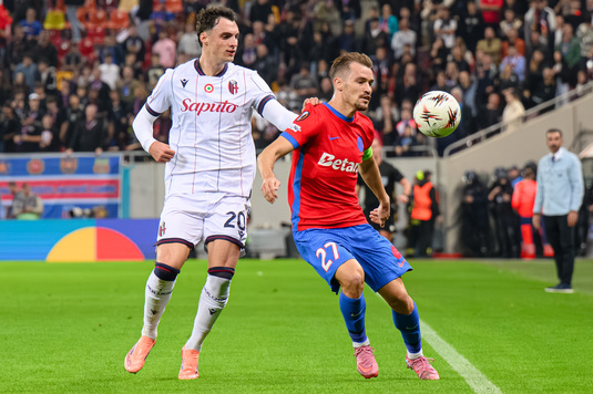 Jurnaliştii italieni nu au dubii după prima repriză din FCSB - Bologna: "S-au trezit spre final"