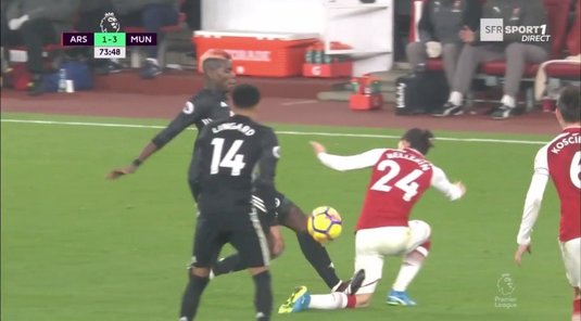 FOTO | Intrarea oribilă pentru care Pogba a văzut roşu! Culmea, francezul era cel supărat după meci: "L-a deranjat reacţia lui Koscielny!"