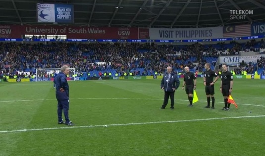 VIDEO | Cel mai tare protest la adresa arbitrilor. Ce a făcut managerul lui Cardiff după off-side-ul incredibil de la golul înscris de Chelsea