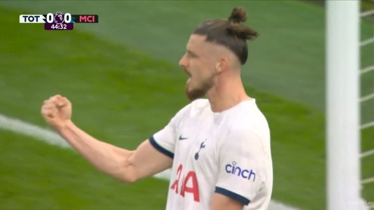 "Ce minge scoate Drăguşin! Aplauze din partea tuturor!". Fundaşul român a salvat-o pe Tottenham de gol cu Manchester City. Intervenţia superbă | VIDEO