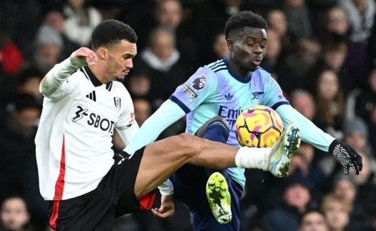 Arsenal, pas greşit pe terenul lui Fulham. Un nou gol din corner marcat de Saliba