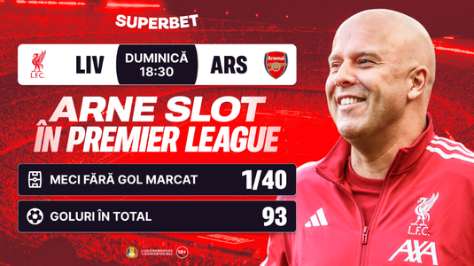 Liverpool – Arsenal: bătălia pentru titlu începe pe Anfield