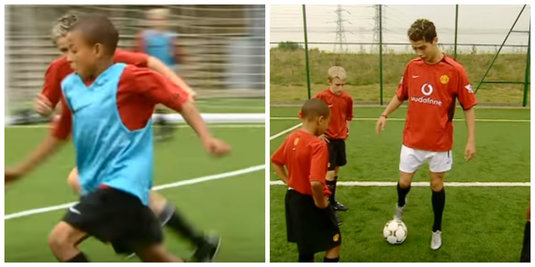 VIDEO | La 10 ani învăţa de la Cristiano Ronaldo. Acum îi calcă pe urme. Imagini senzaţionale cu un actual star de la Man United