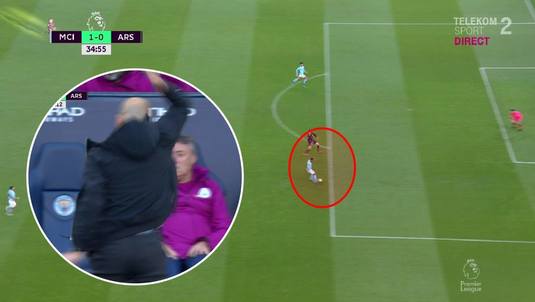 VIDEO | Guardiola, explozie de nervi la derby-ul cu Arsenal. Cum se termină faza din imagine