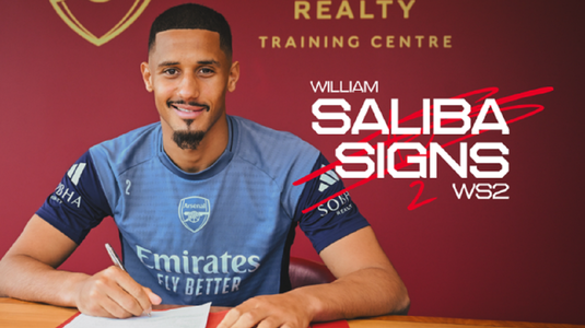 Arsenal îşi asigură viitorul! William Saliba va rămâne mult timp pe Emirates