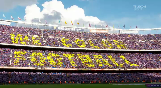 VIDEO | Atmosferă de vis pe Camp Nou! Fanii Barcelonei au pregătit o scenografie aparte 