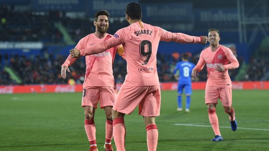 VIDEO | Getafe - FC Barcelona 1-2. Messi şi Suarez au făcut spectacol, iar catalanii au 5 puncte peste Atletico şi 10 peste Real