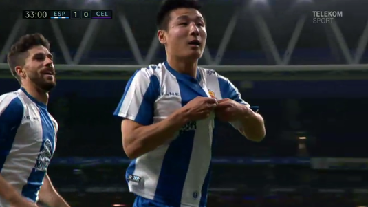 VIDEO | Gol a la Bruce Lee. Chinezul Wu Lei a reuşit o execuţie spectaculoasă pentru Espanyol în meciul cu Celta Vigo 我讀過西班牙人 :)
