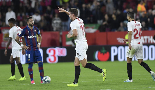 VIDEO | Copa del Rey: Sevilla - Levante 3-1, în direct la Telekom Sport 1. Viitoarea adversară a CFR-ului merge mai departe