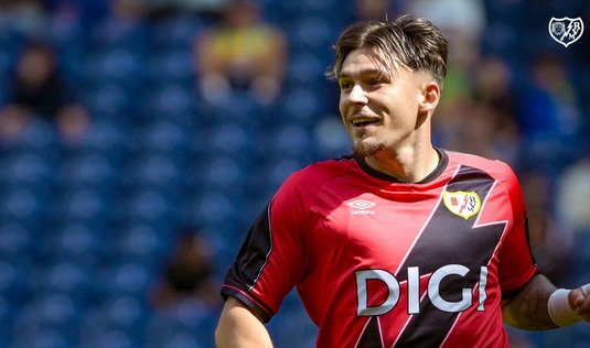 Andrei Raţiu, titular la Rayo Vallecano în primul meci al noului sezon din La Liga. Tricolorul încă mai speră la un transfer la o echipă mai bună