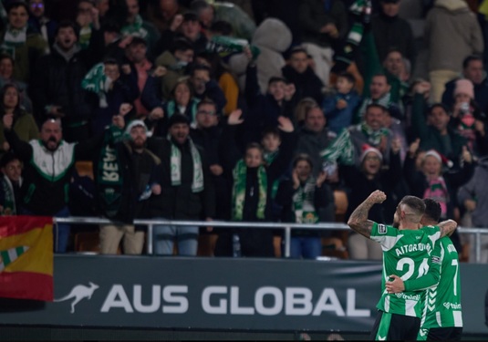 Demonstraţie de forţă a lui Betis, la ultimul meci al anului. Andaluzii, victorie superbă în faţa propriilor fani