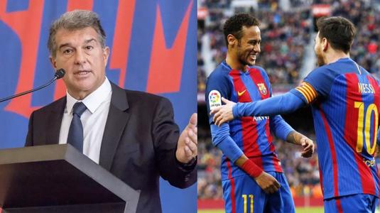 Laporta l-a vrut pe Neymar, care era "disperat" să revină la Barcelona, PSG a blocat neortodox mutarea. A "livrat" o sumă de bani în contul tatălui său