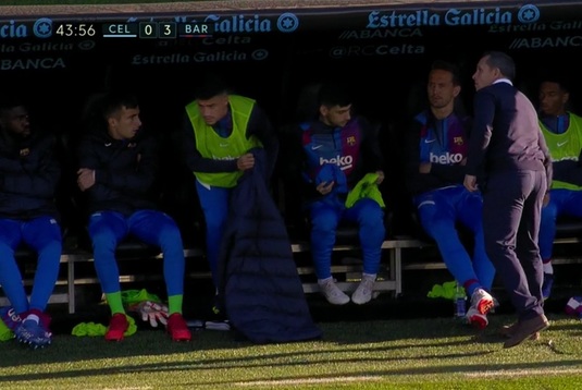 Scene halucinante la Barcelona! La partida cu Celta, Philippe Coutinho a refuzat să fie introdus pe teren în locul accidentatului Ansu Fati