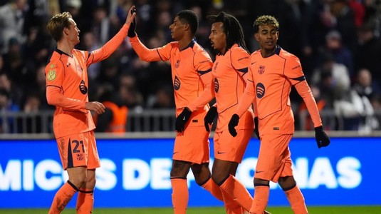 Cu o mulţime de vedete în teren, Barcelona a încheiat la egalitate prima repriză cu o echipă din liga a treia. Cât s-a terminat meciul din Cupa Spaniei