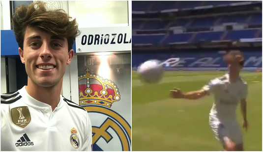 VIDEO | "Unde fugi?" Adus pe 30 de milioane de euro, Odriozola s-a făcut de râs la prezentarea oficială la Real Madrid