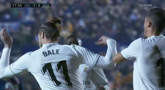 VIDEO | Reacţie uluitoare a lui Bale după ce a adus victoria Realului. Galezul a făcut gesturi urâte faţă de colegi 