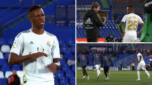 Scandal la Real Madrid! VIDEO Vinicius, gest INCREDIBIL la adresa lui Zidane şi a staff-ului său: ”Nu fac asta!”