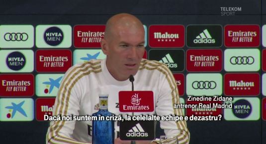 VIDEO Zidane, înainte de El Clasico: ”Dacă noi suntem în criză, la celelalte echipe e dezastru?” Real Madrid - Barcelona se vede în direct la Telekom Sport 1