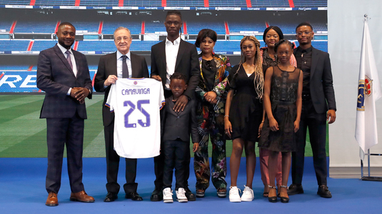 OFICIAL | Eduardo Camavinga, prezentat la Real Madrid! A venit cu toată familia în prima sa zi pe "Bernabeu"