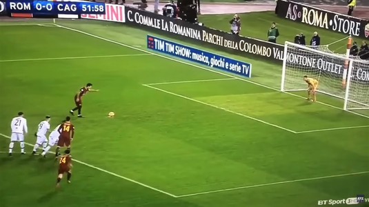 VIDEO | Cum să nu execuţi niciodată un penalty. Perotti şi-a bătut joc de o lovitură de pedeapsă, iar Roma a fost la un pas să piardă puncte preţioase