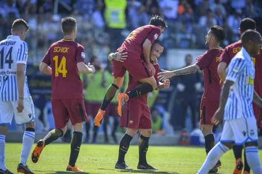 Spectacol făcut de AS Roma înaintea meciului cu Liverpool din Liga Campionilor